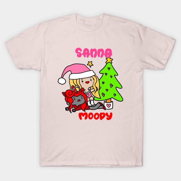 Sanna Moody Christmas Tree T-Shirt by Sketchy